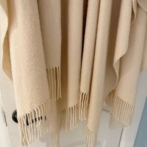 Cream Fringe Shawl